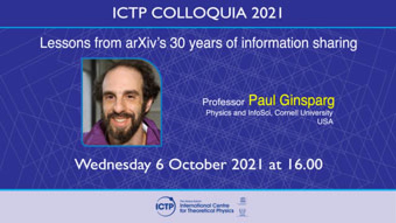 ICTP Colloquium 6 October