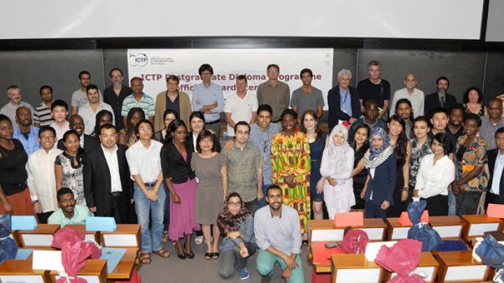 Most recent graduates of ICTP's Postgraduate Diploma Programme