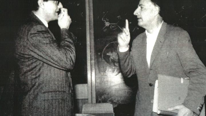 Carlo Franzinetti (left) and Bruno Pontecorvo (right)