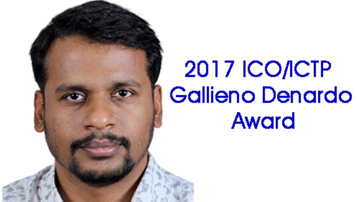 Goutam Kumar Samanta, recipient of the 2017 ICO/ICTP Gallieno Denardo Award