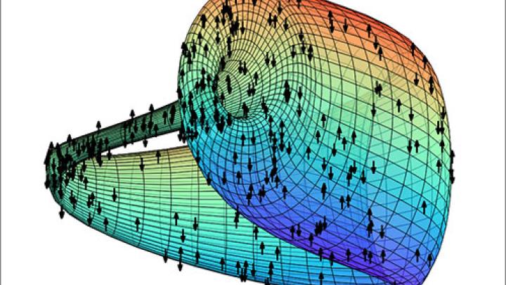 Pictorial representation of a physical system embedded on a twisted, topological complex manifold (image credit: T. Mendes-Santos, X. Turkeshi, M. Dalmonte, and A. Rodriguez