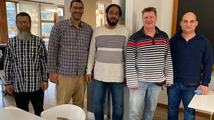 Mohamed Omar (second from left) was a frequent visitor to ICTP's Earth System Physics section