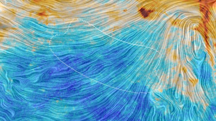 Planck view of BICEP2 field (Image credit: M.-A. Miville-Deschênes, CNRS – Institut d’Astrophysique Spatiale, Université Paris-XI, Orsay, France)