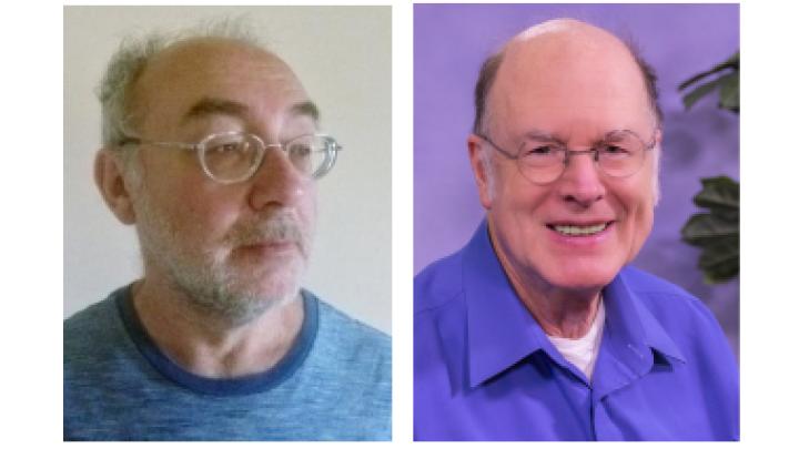 Wolf Prize recipients with ties to ICTP: Alexander Beilinson (left) and Charles H. Bennett